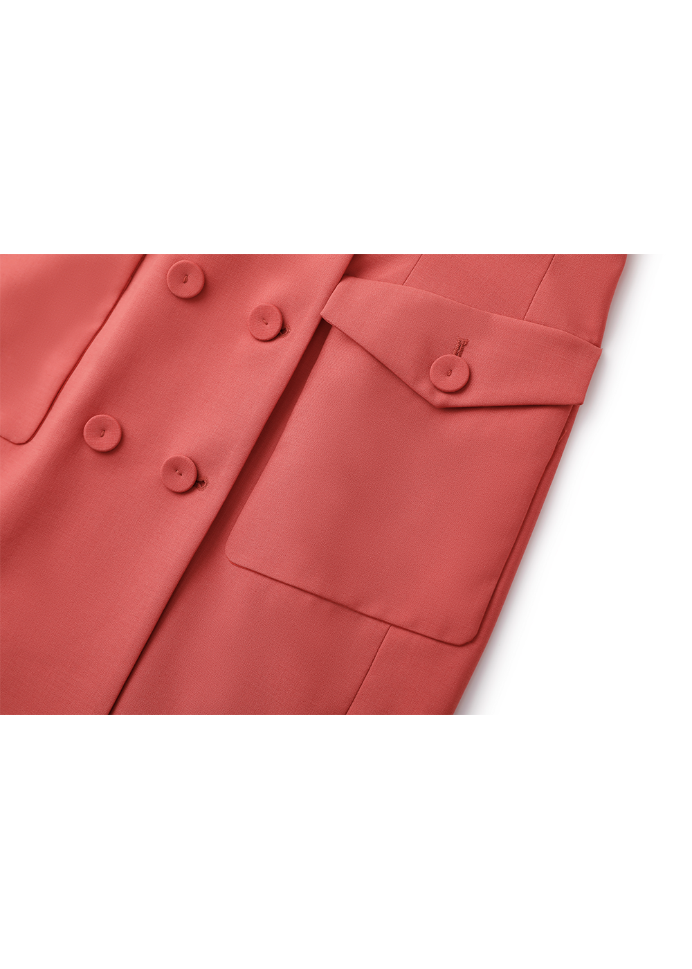 SALAZIA Coral Orange Wool Blend Dresses