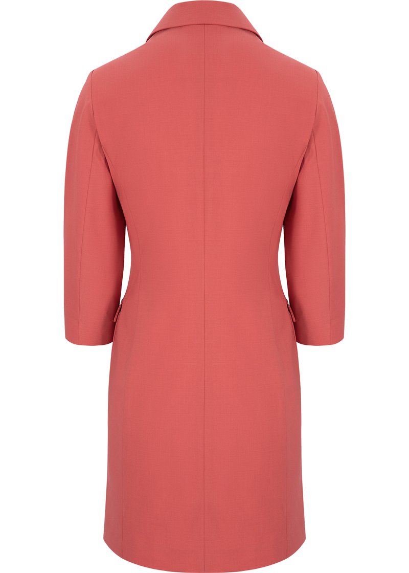 SALAZIA Coral Orange Wool Blend Dresses