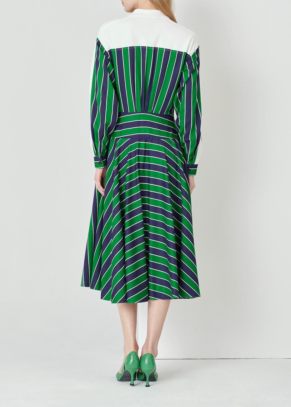 SALAZIA Blue-Green Stripe Relaxed Dresses