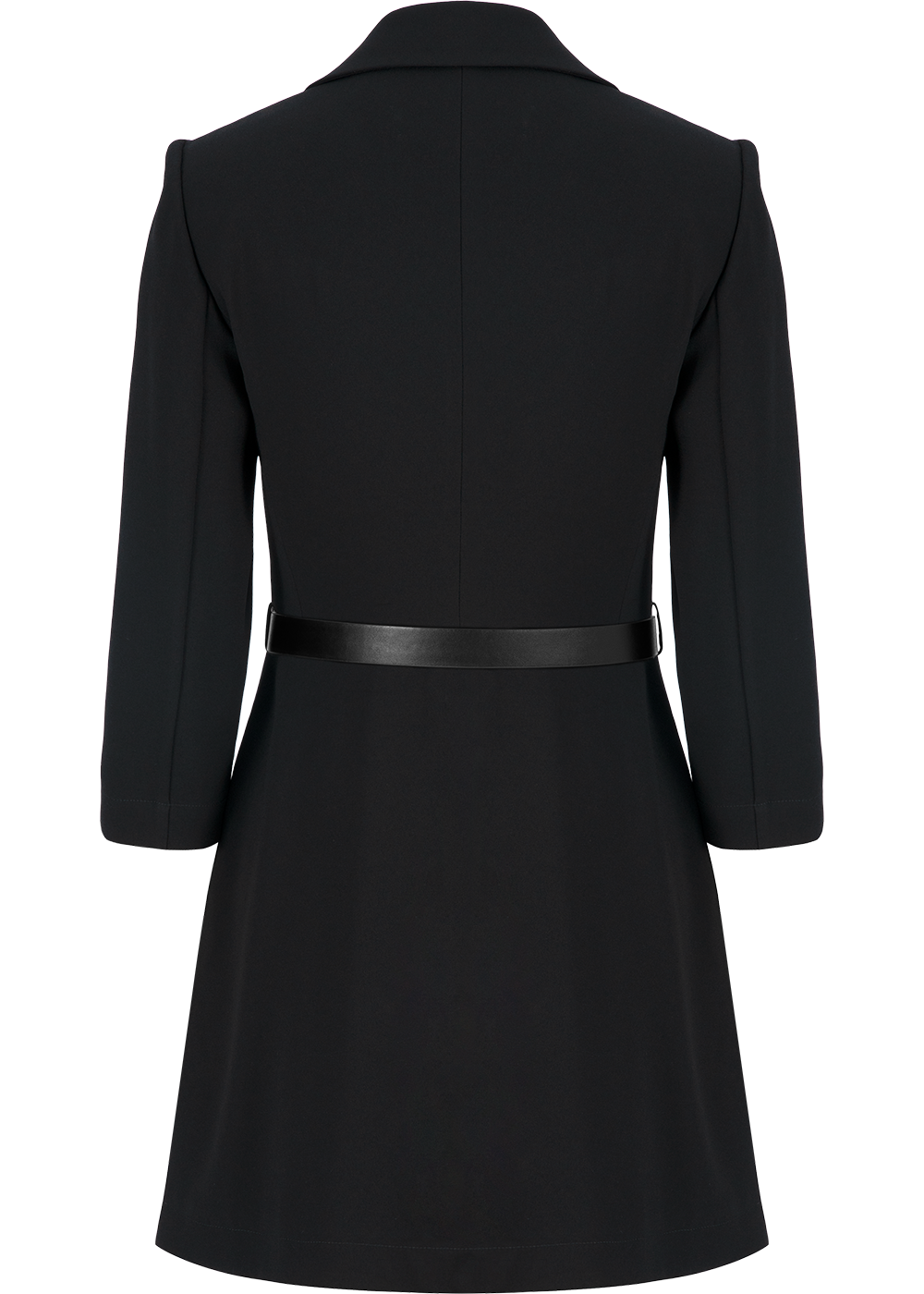 SALAZIA Black Triacetate Blend Short-Sleeve Dresses