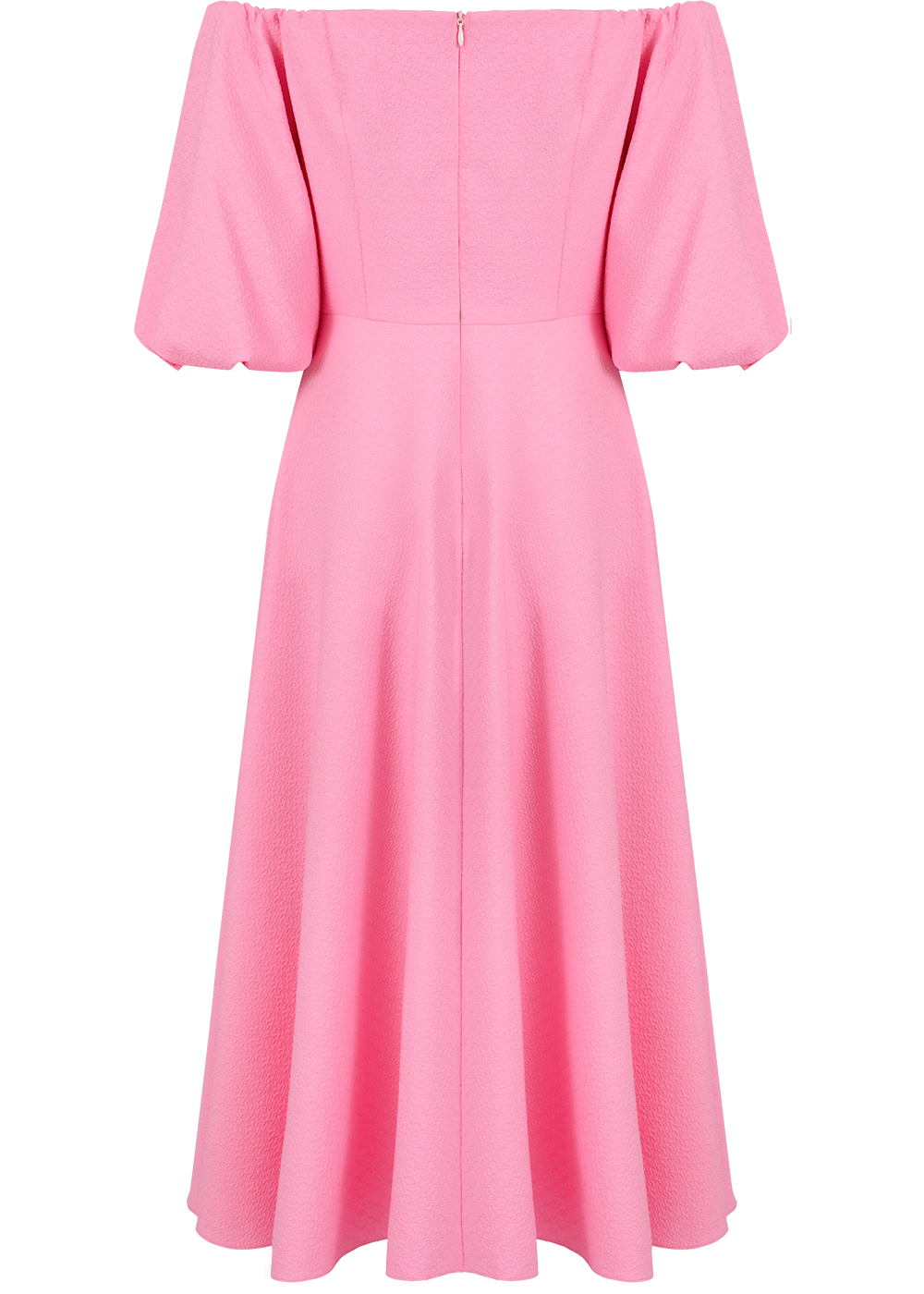 SALAZIA Peach Pink Polyester Long-Sleeve Dresses