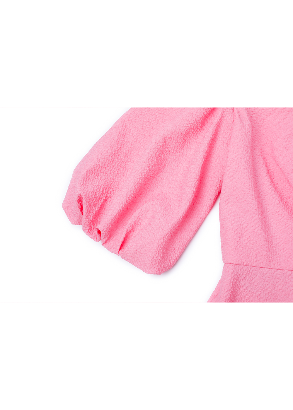 SALAZIA Peach Pink Polyester Long-Sleeve Dresses