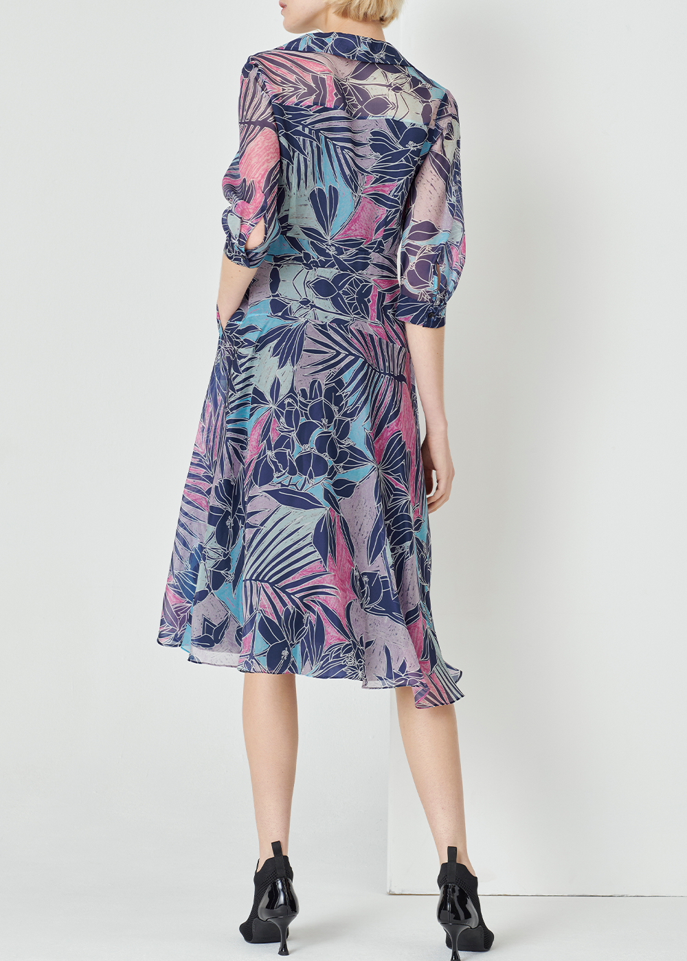 SALAZIA Colorful Jungle Silk Dresses