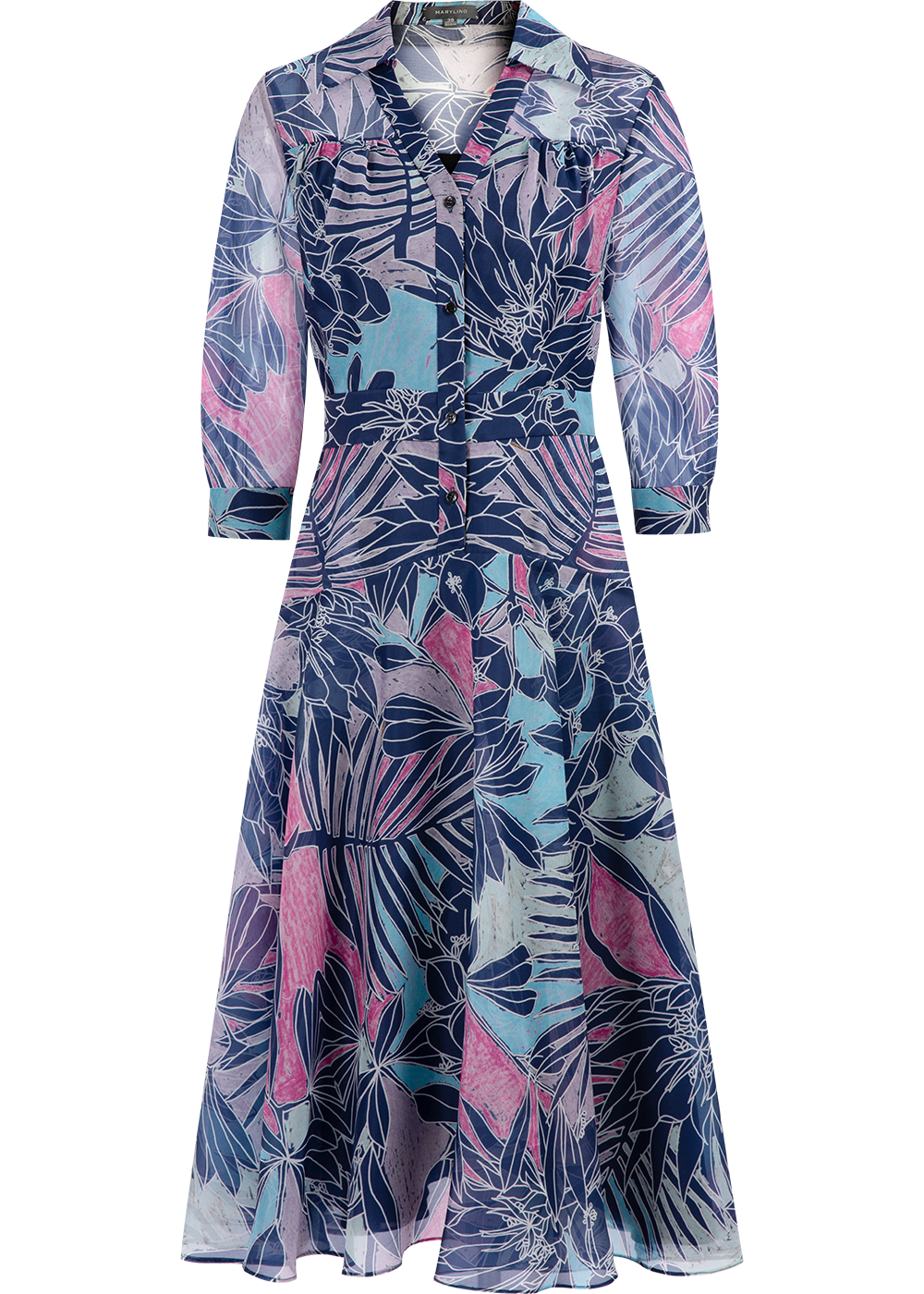 SALAZIA Colorful Jungle Silk Dresses