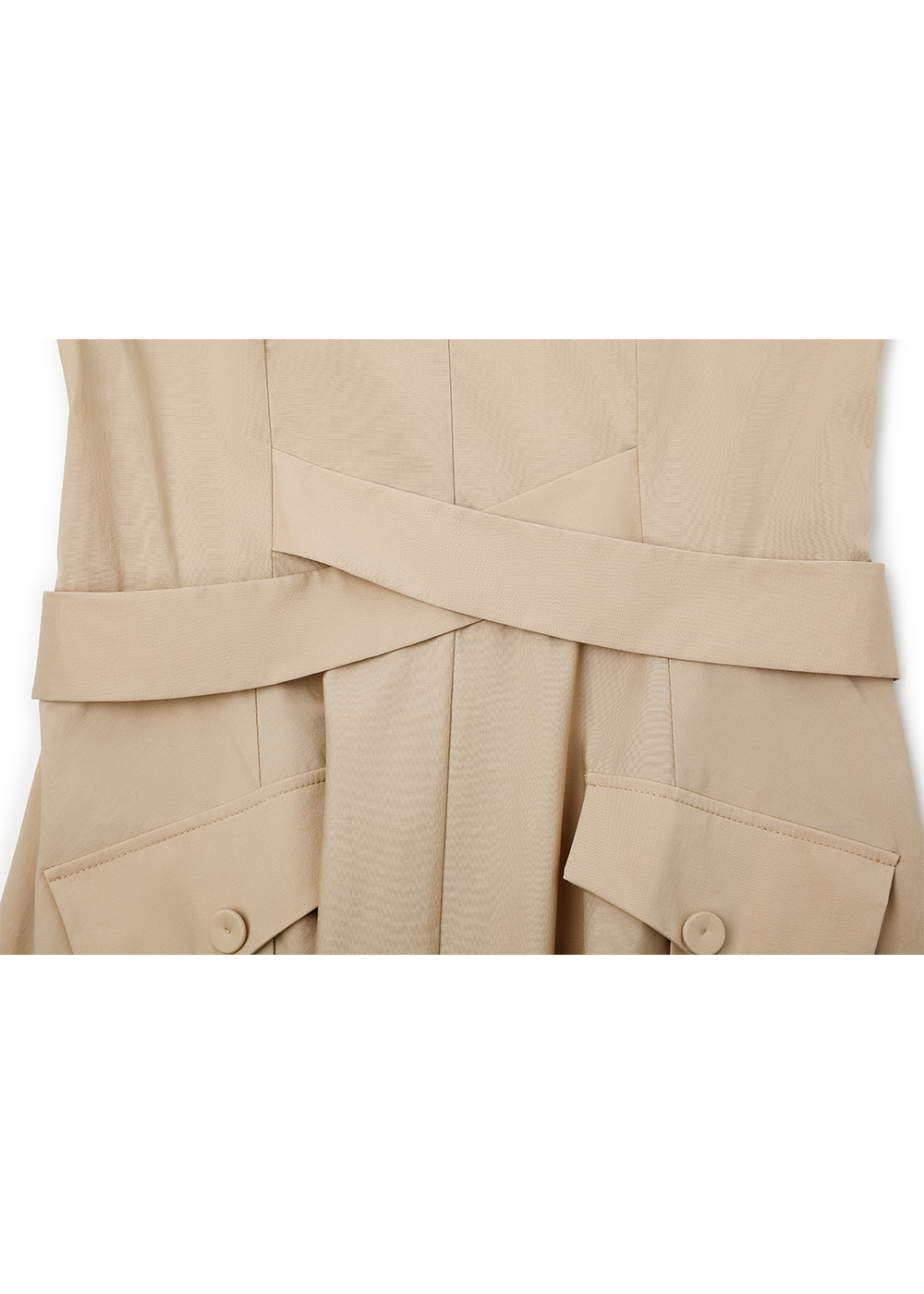 SALAZIA Sand Cotton-Blend Stretch Dresses