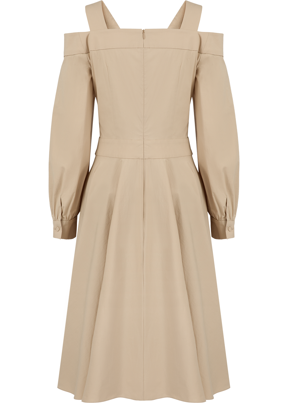 SALAZIA Sand Cotton-Blend Stretch Dresses