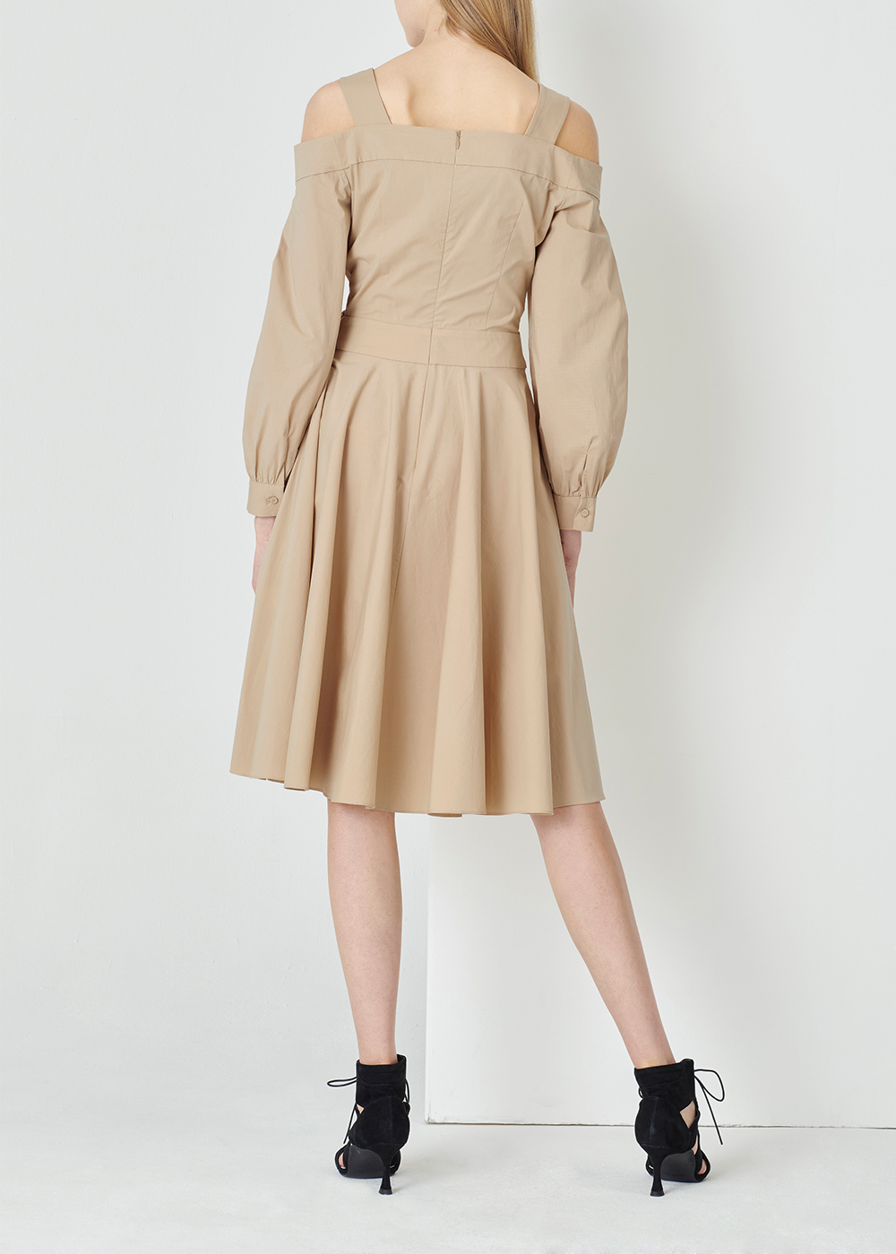 SALAZIA Sand Cotton-Blend Stretch Dresses