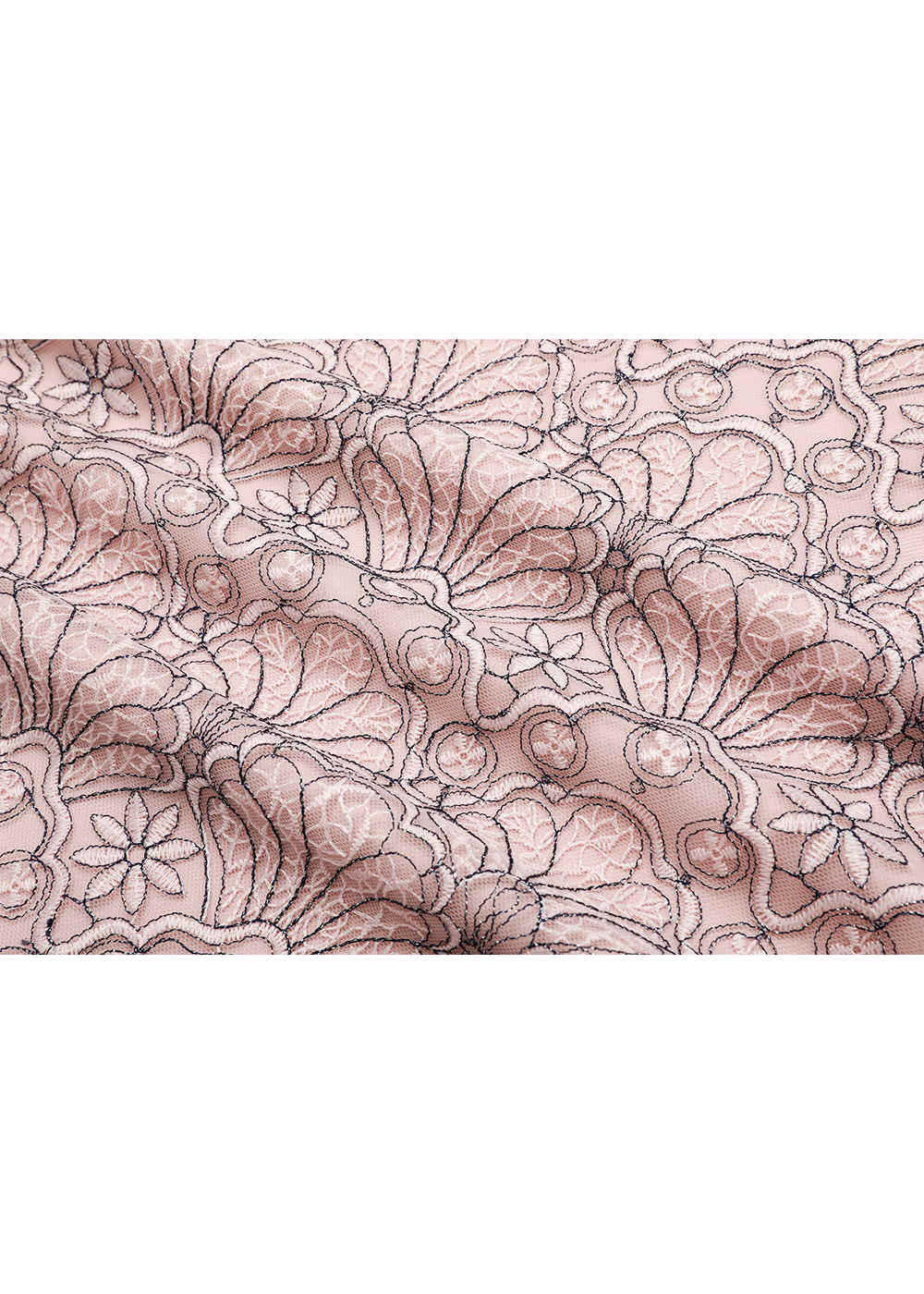 SALAZIA Misty Pink Embroidered Mesh Dresses