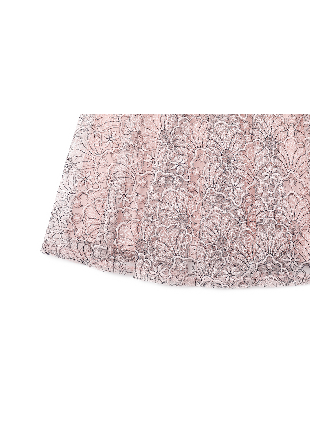 SALAZIA Misty Pink Embroidered Mesh Dresses