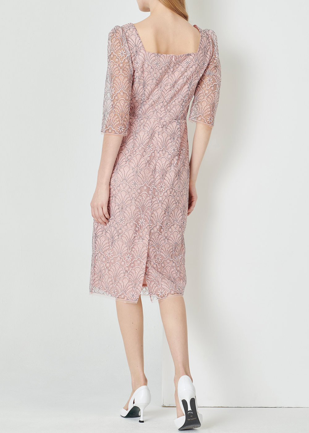 SALAZIA Misty Pink Embroidered Dresses