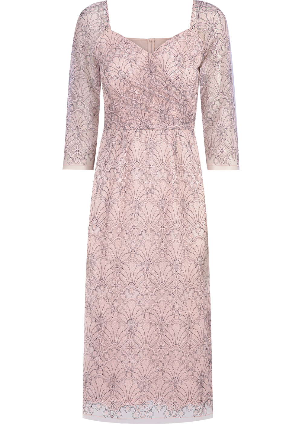 SALAZIA Misty Pink Embroidered Dresses