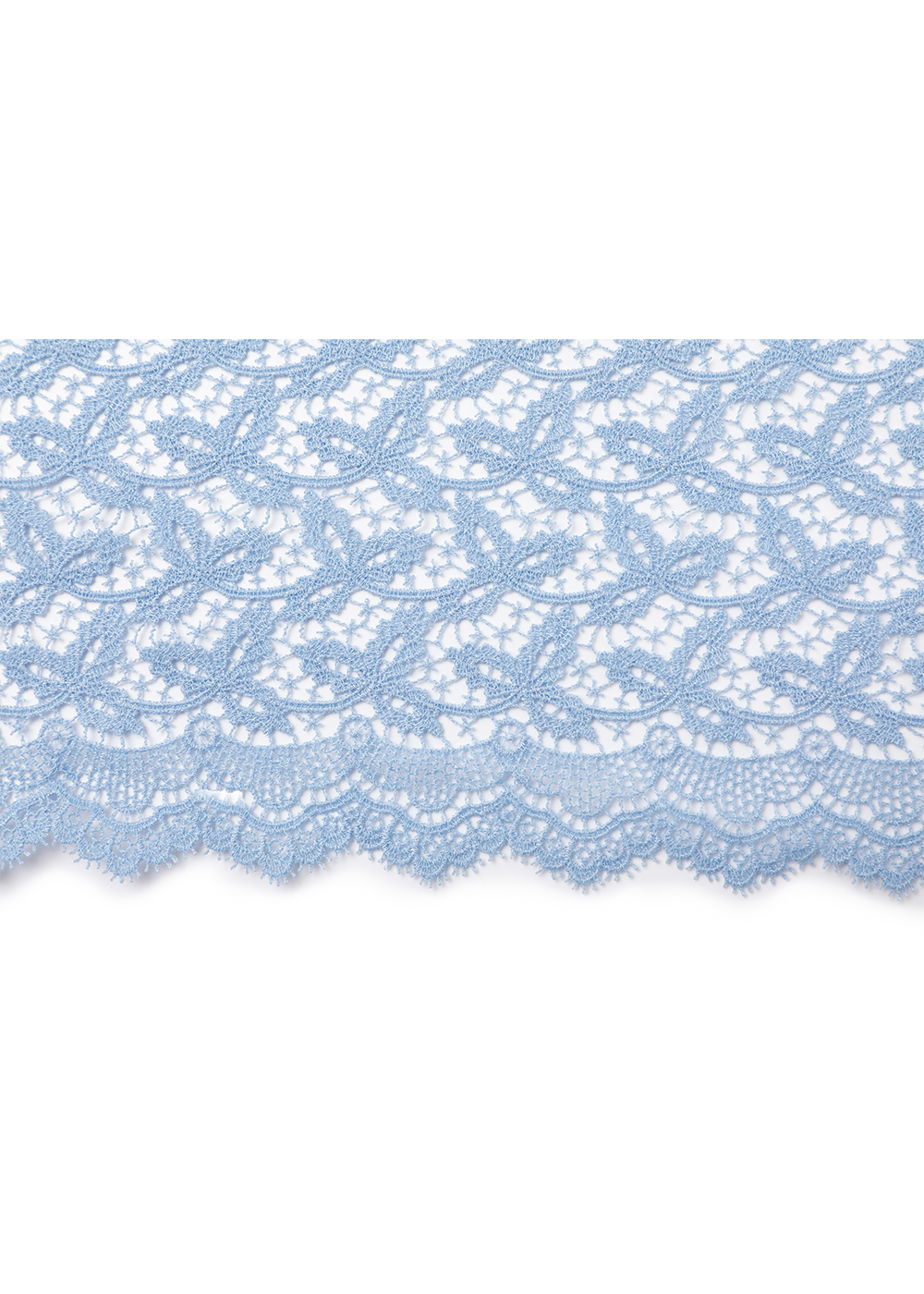 SALAZIA Water Blue Lace Short-Sleeve Dresses