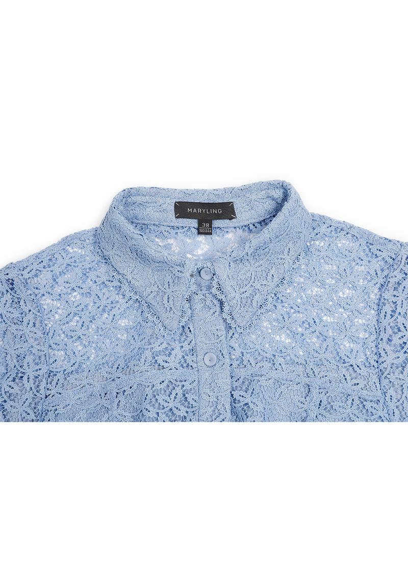 SALAZIA Water Wave Blue Lace Dresses