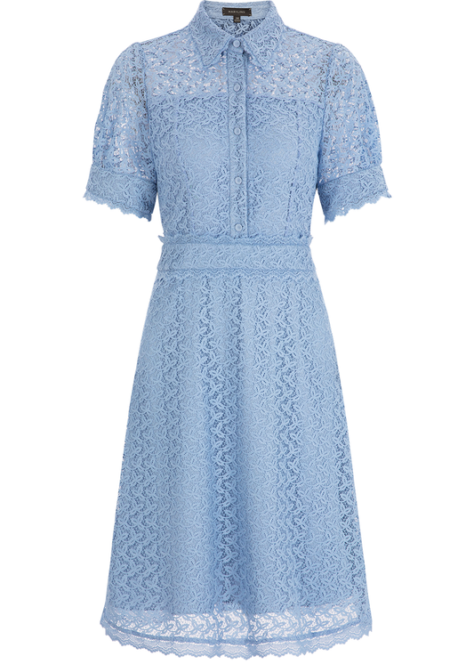 SALAZIA Water Wave Blue Lace Dresses