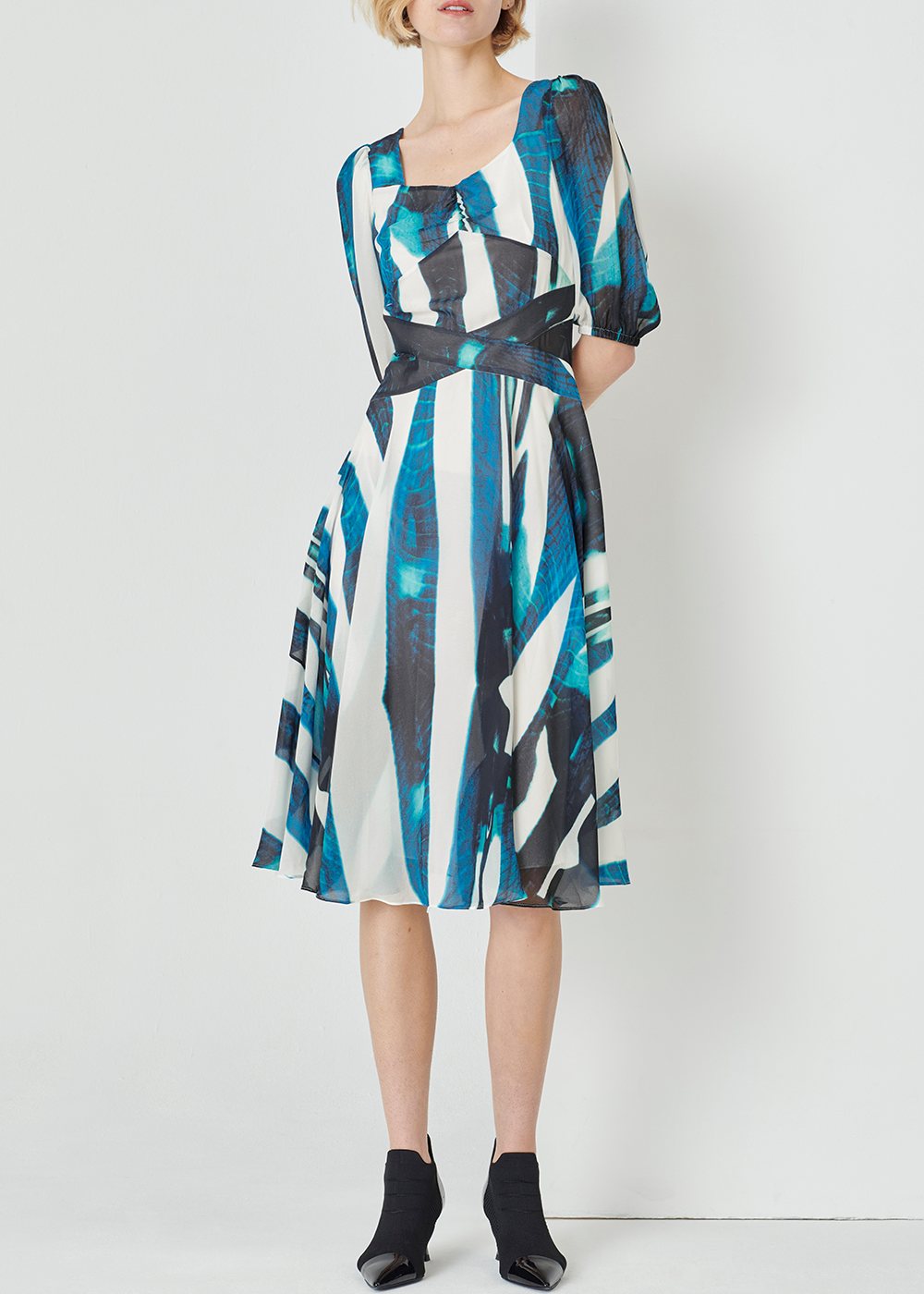 SALAZIA Water Ripple Blue Shadow Dresses
