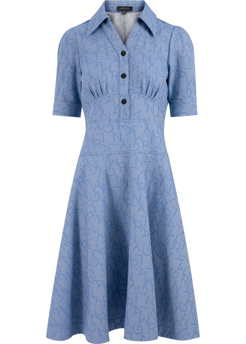 SALAZIA Denim Blue Cotton Dresses