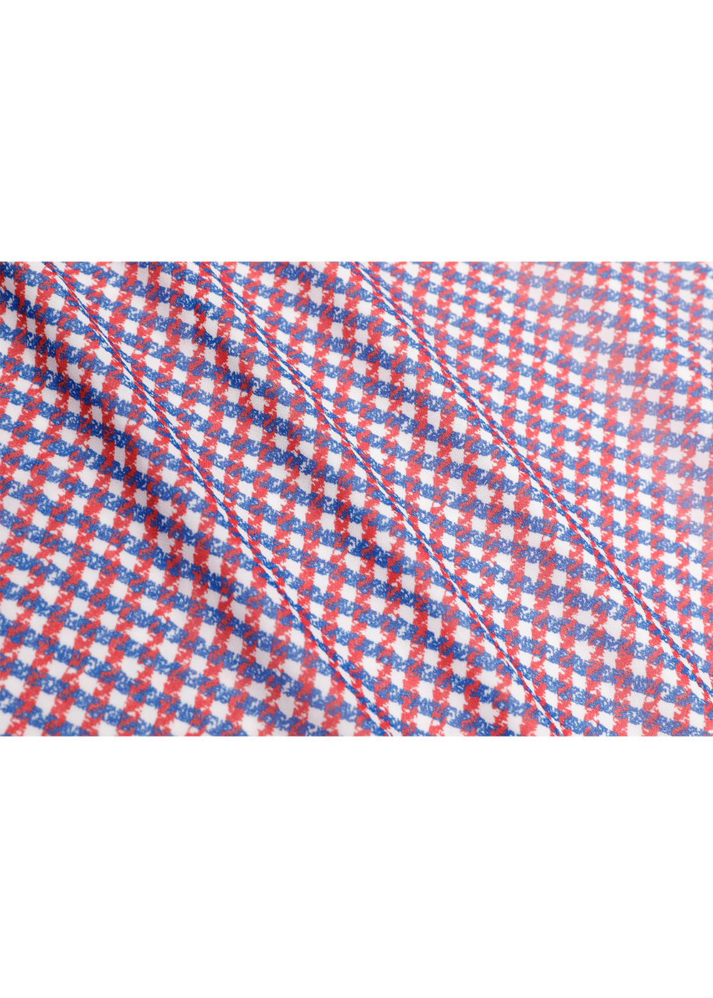 SALAZIA Red-White-Blue Plaid Fit-and-Flare Dresses