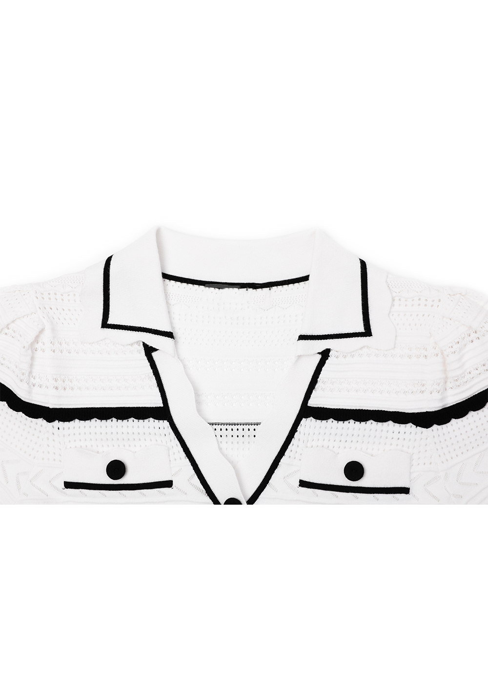 SALAZIA Black-White Colorblock Viscose Knit Dresses