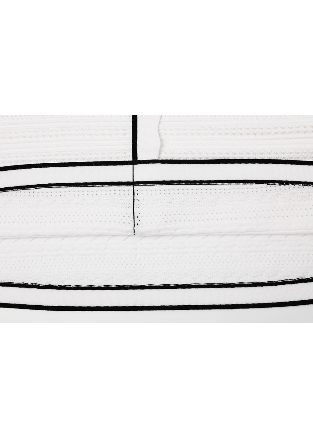 SALAZIA Black-White Colorblock Viscose Knit Dresses