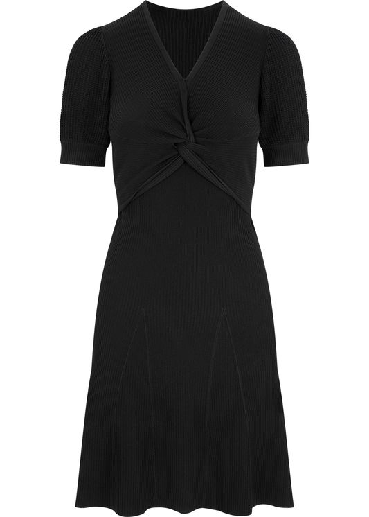 SALAZIA Black Viscose-Nylon Knit Dresses
