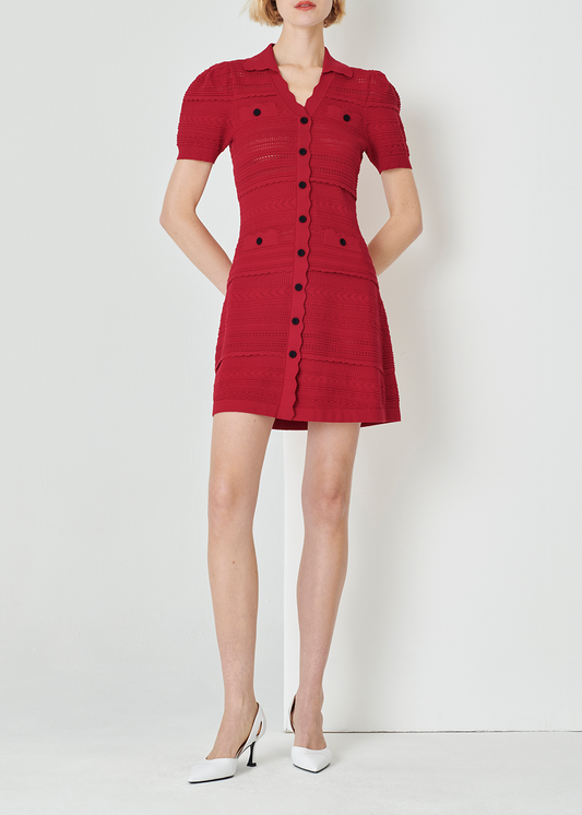 SALAZIA Red Viscose Blend Knit Dresses