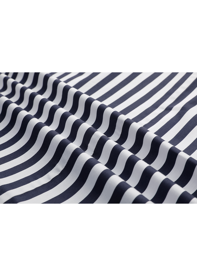 SALAZIA Blue-White Stripe Cotton Dresses