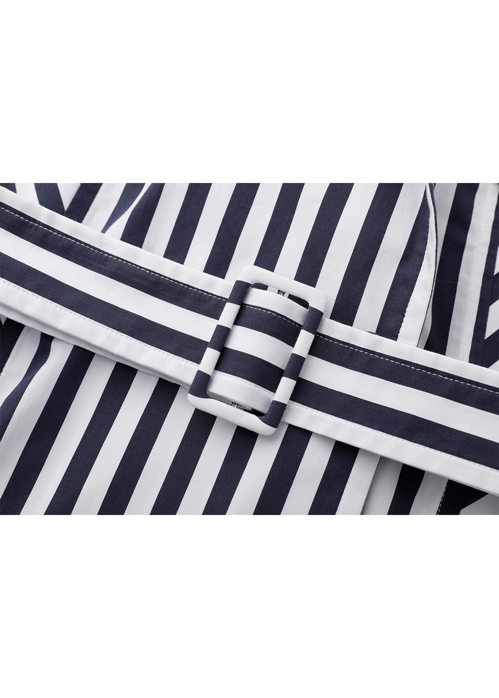 SALAZIA Blue-White Stripe Cotton Dresses