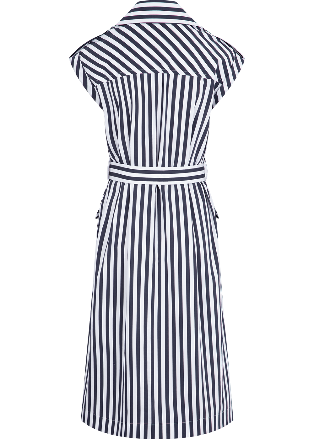 SALAZIA Blue-White Stripe Cotton Dresses
