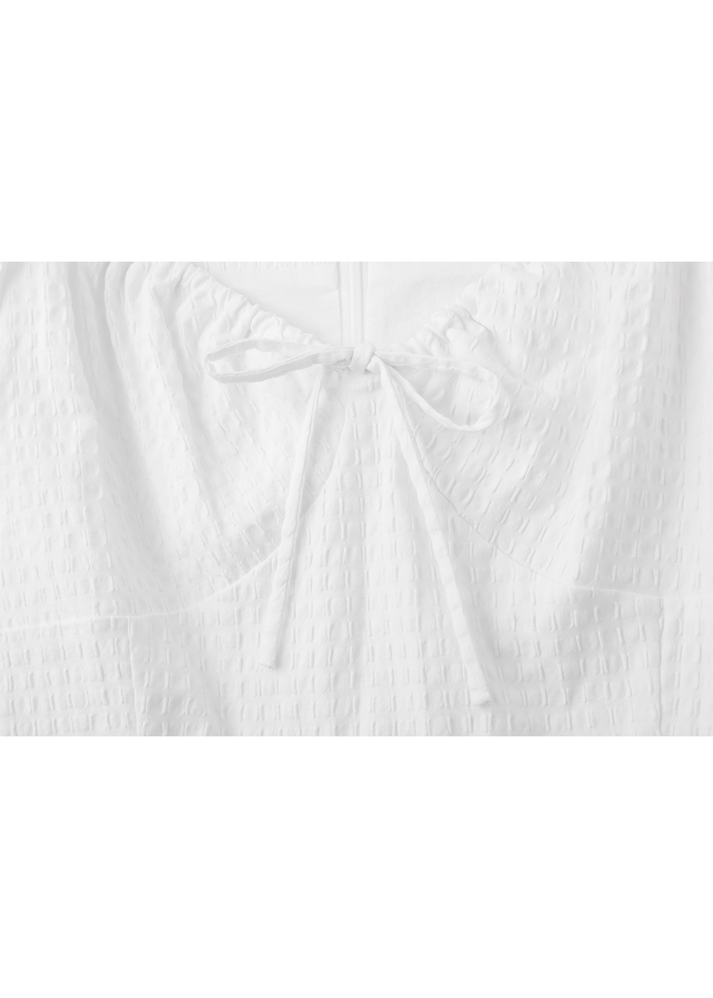 SALAZIA White Fitted Mini Dresses