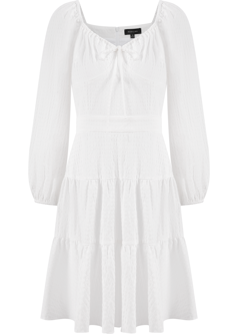 SALAZIA White Fitted Mini Dresses