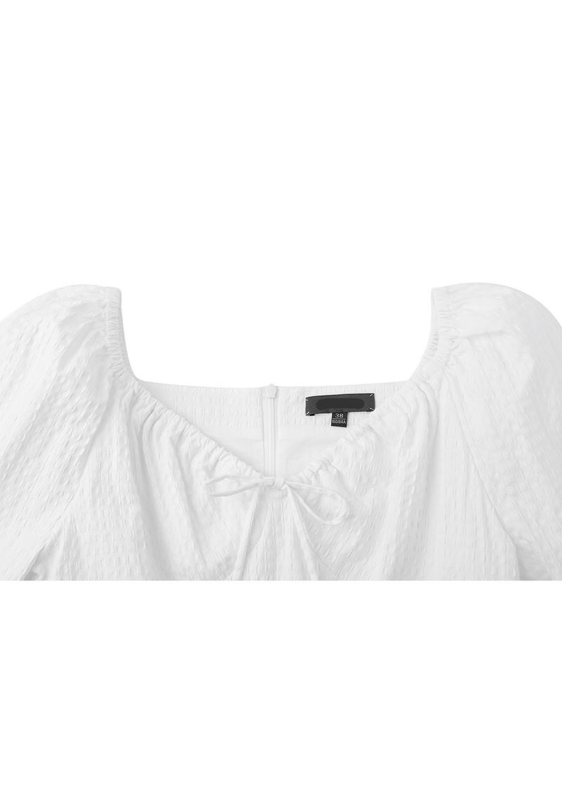 SALAZIA White Fitted Mini Dresses