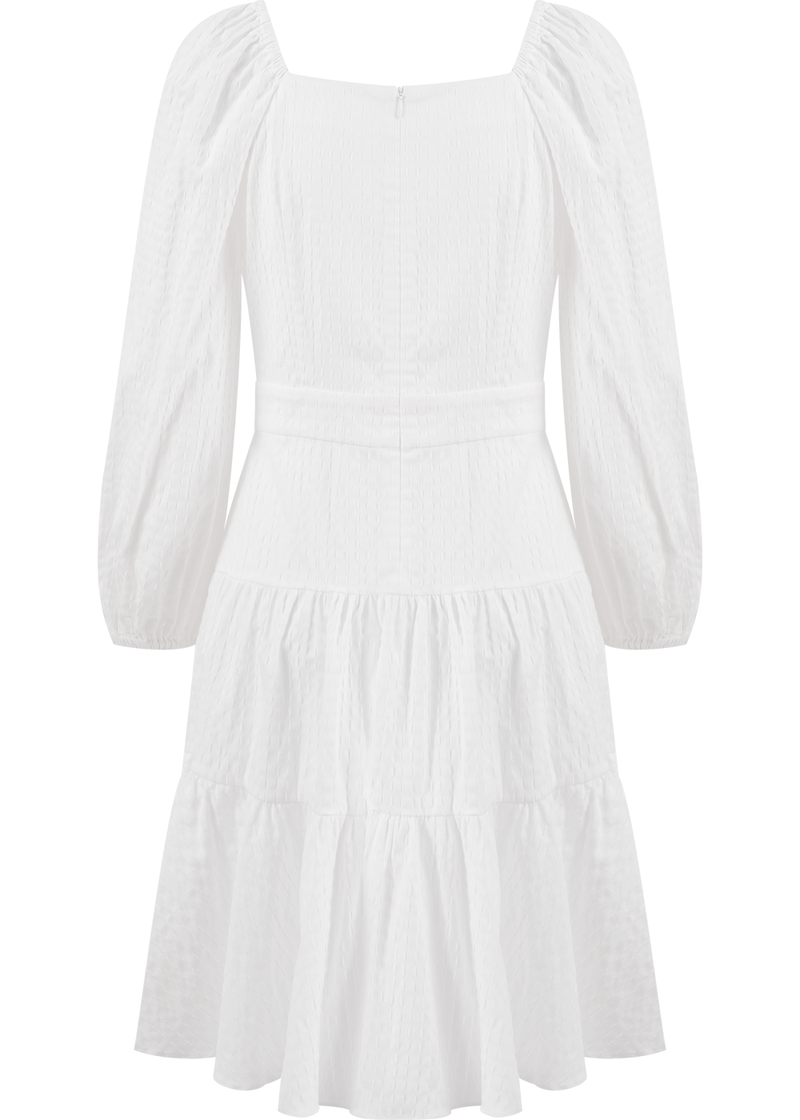 SALAZIA White Fitted Mini Dresses