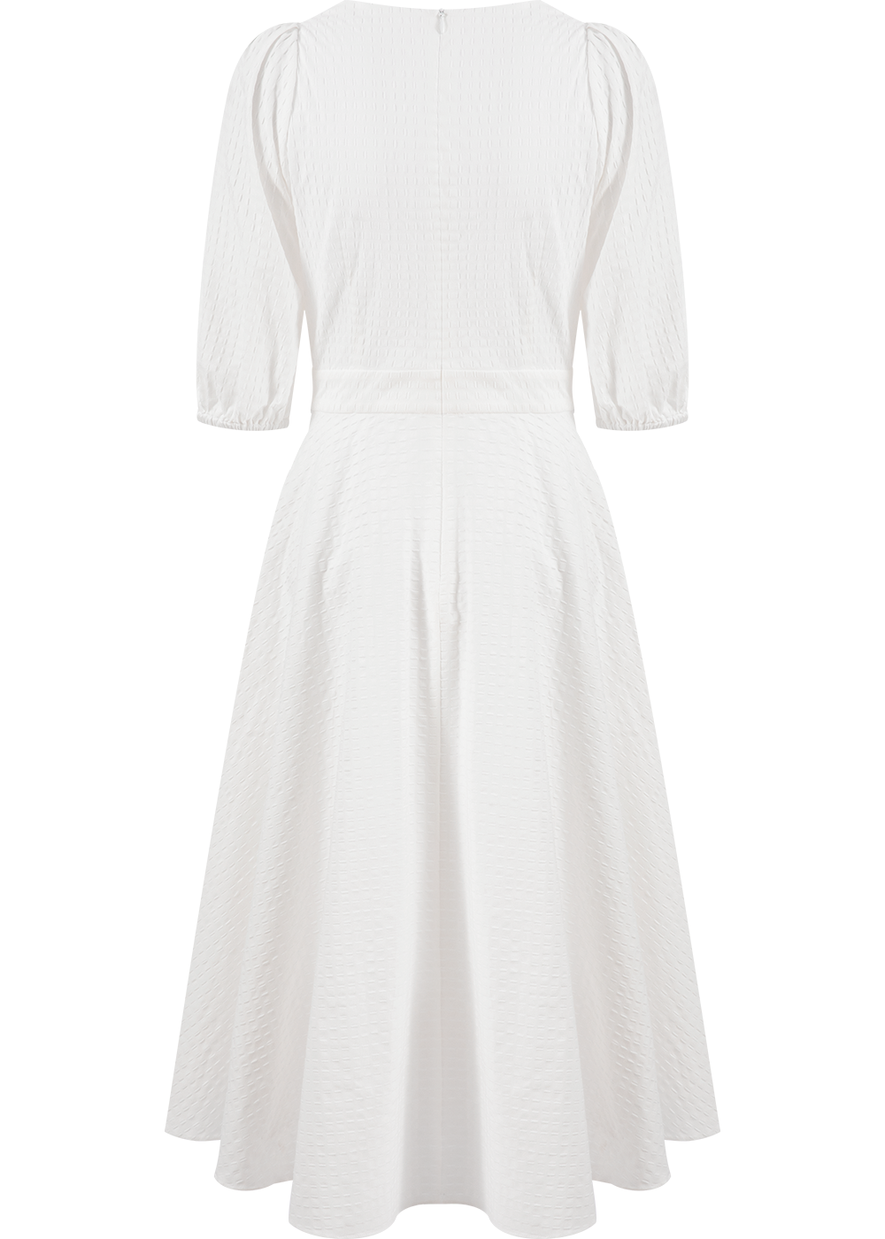 SALAZIA White Cotton-Blend Midi Dresses