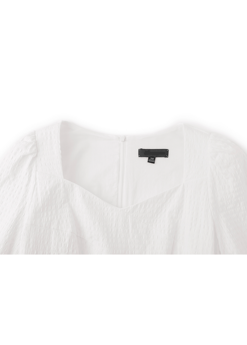 SALAZIA White Cotton-Blend Midi Dresses