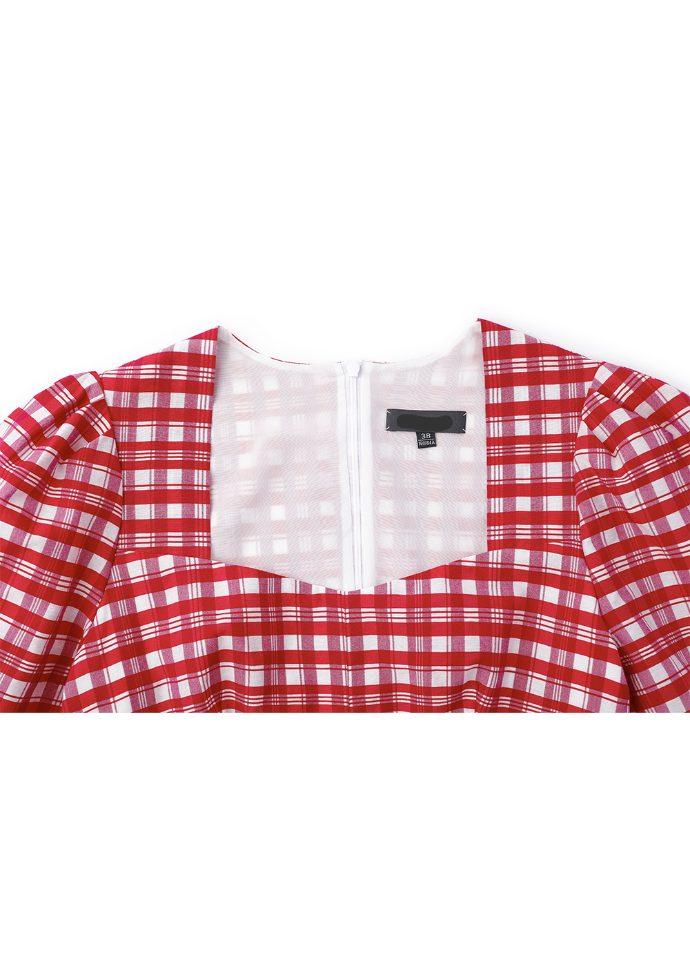 SALAZIA Rose Pink Plaid Long-Sleeve Dresses