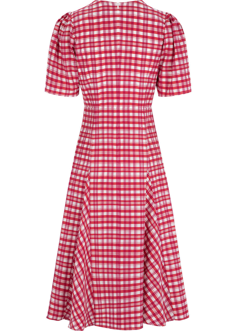 SALAZIA Rose Pink Plaid Long-Sleeve Dresses
