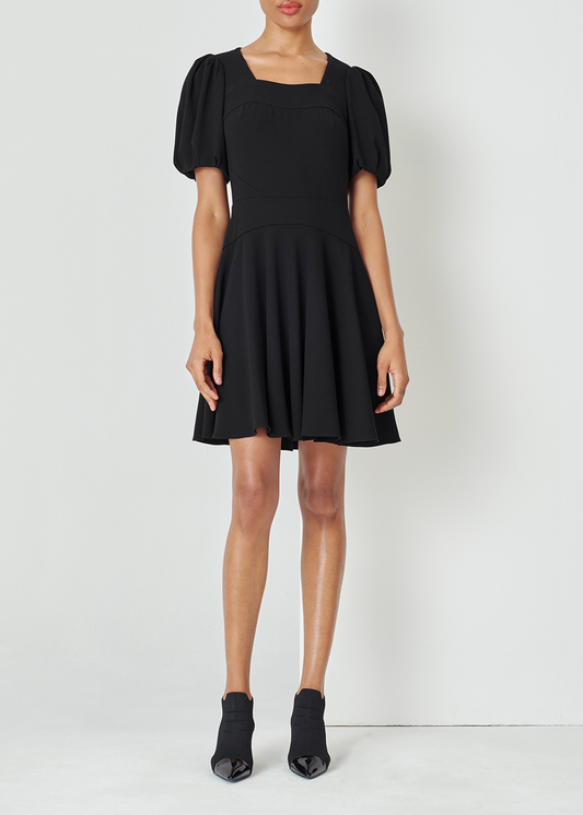 SALAZIA Black Triacetate Shift Dresses