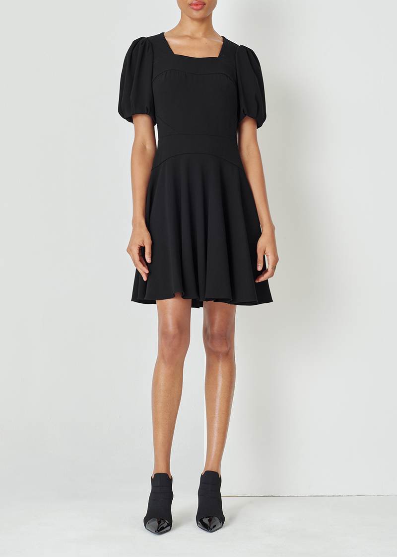 SALAZIA Black Triacetate Shift Dresses