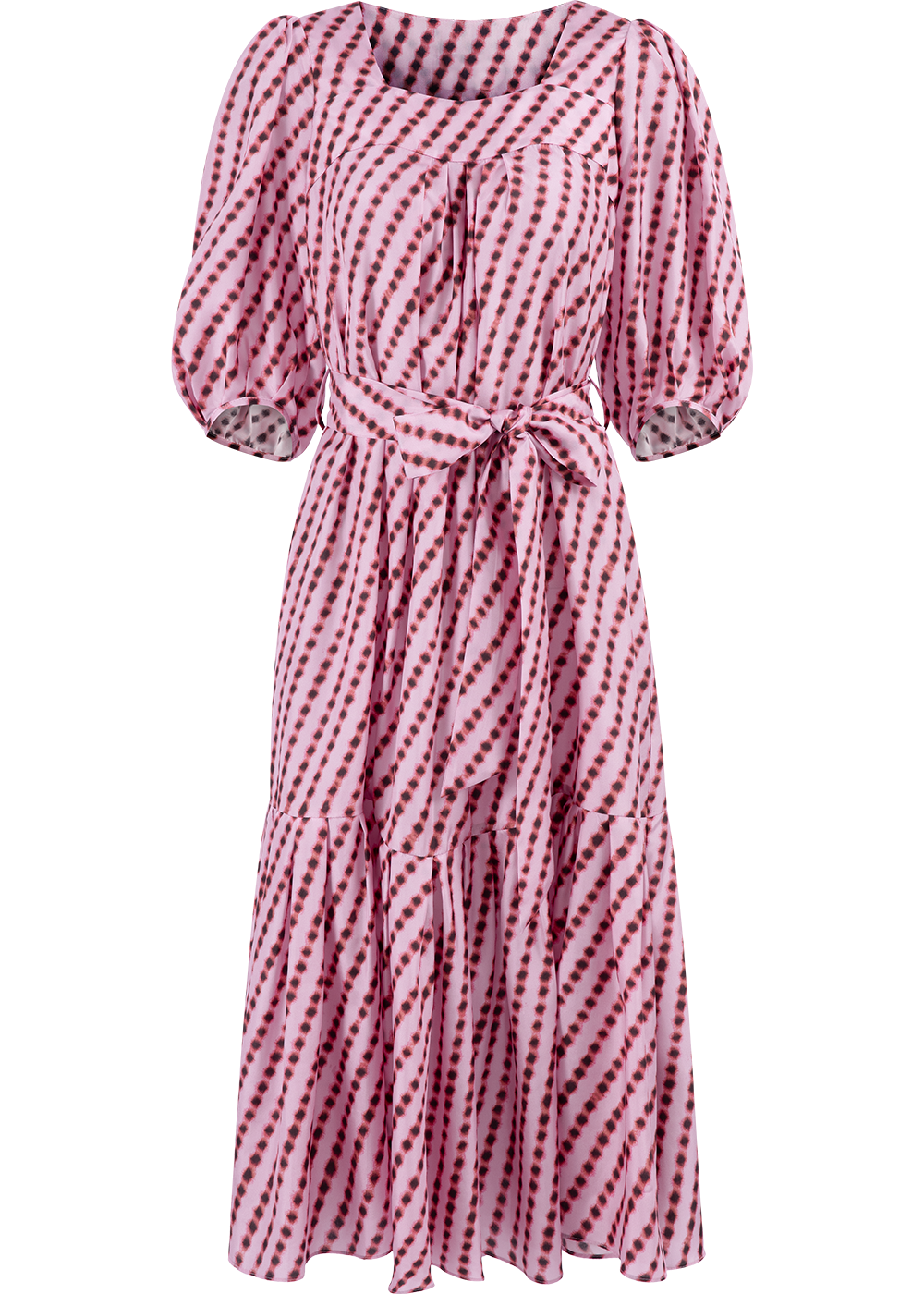 SALAZIA Pink Bubble Silk Dresses