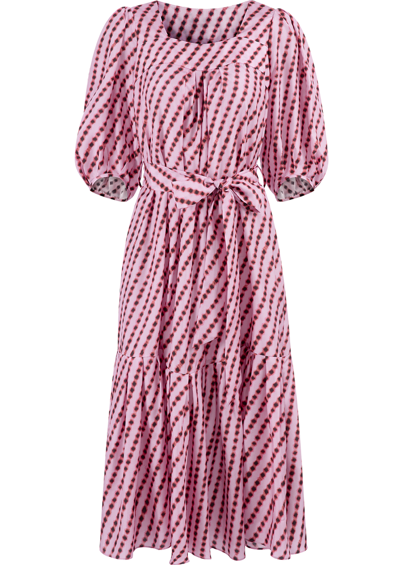 SALAZIA Pink Bubble Silk Dresses