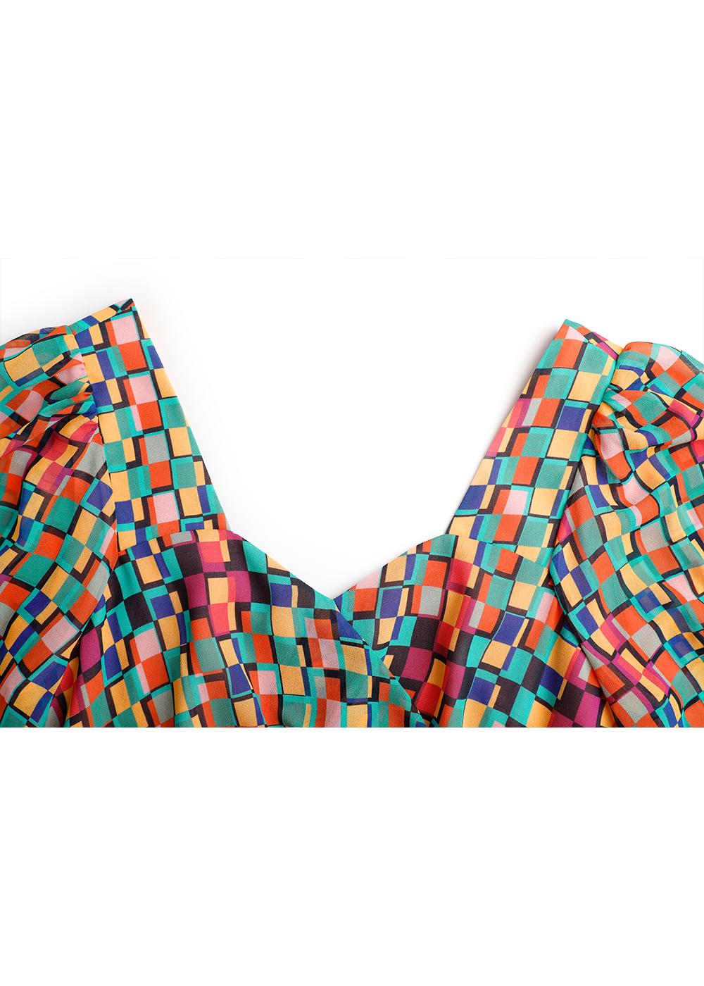 SALAZIA Colorful Check Mini Dresses