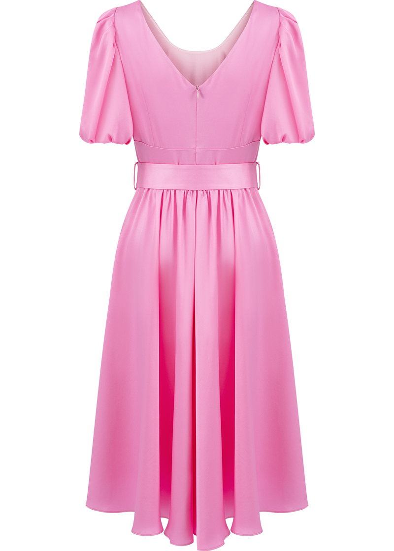 SALAZIA Peach Pink Viscose Dresses