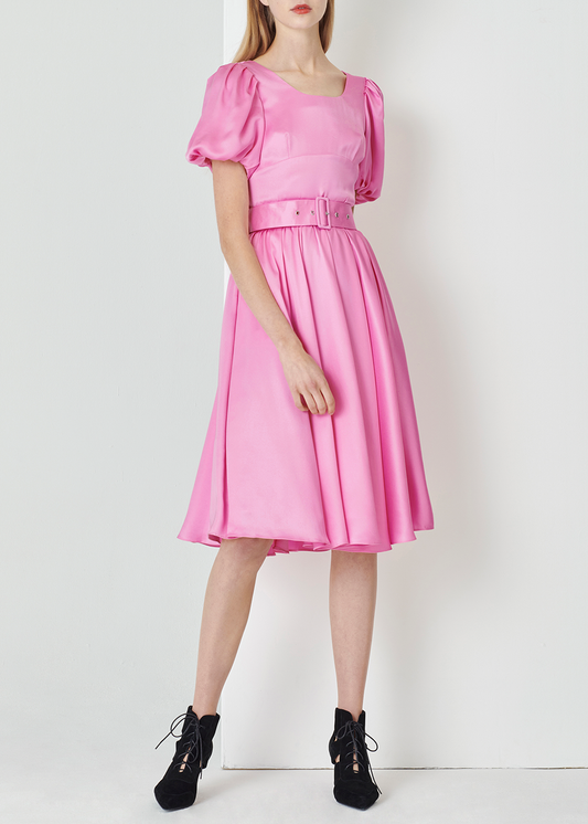 SALAZIA Peach Pink Viscose Dresses