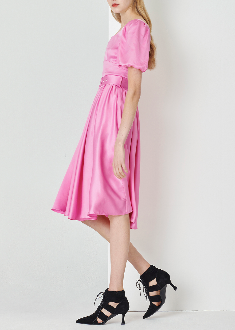 SALAZIA Peach Pink Viscose Dresses