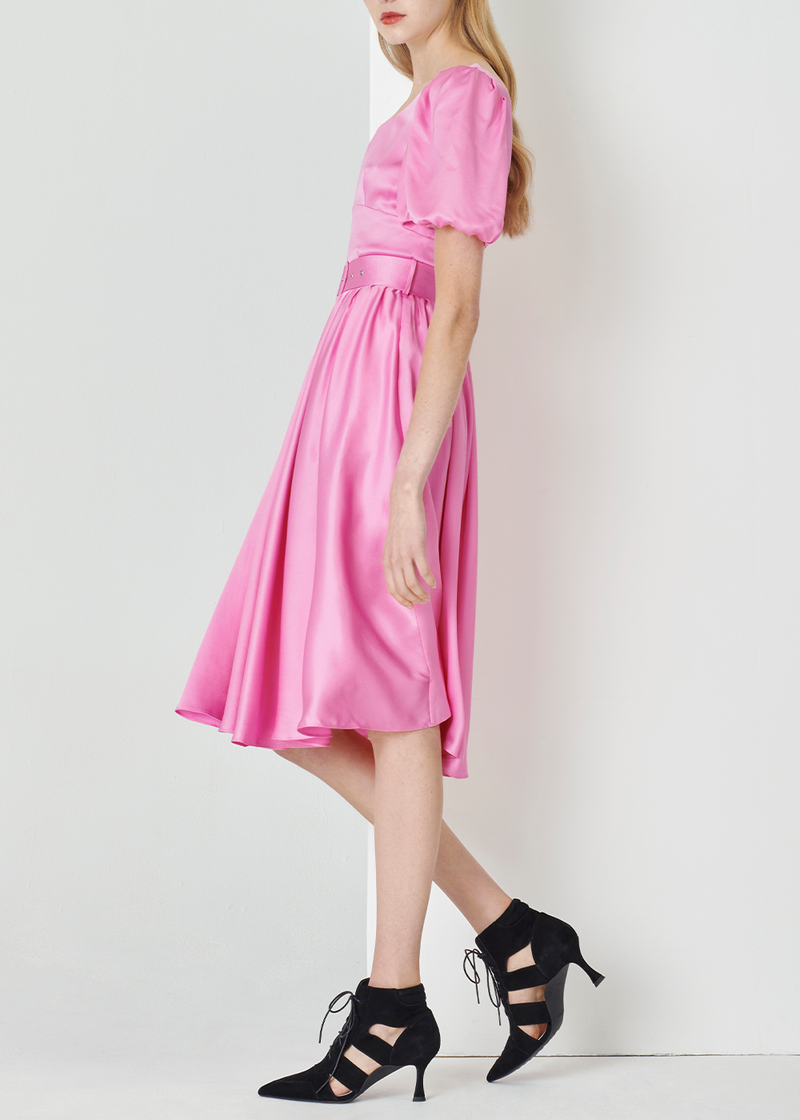 SALAZIA Peach Pink Viscose Dresses