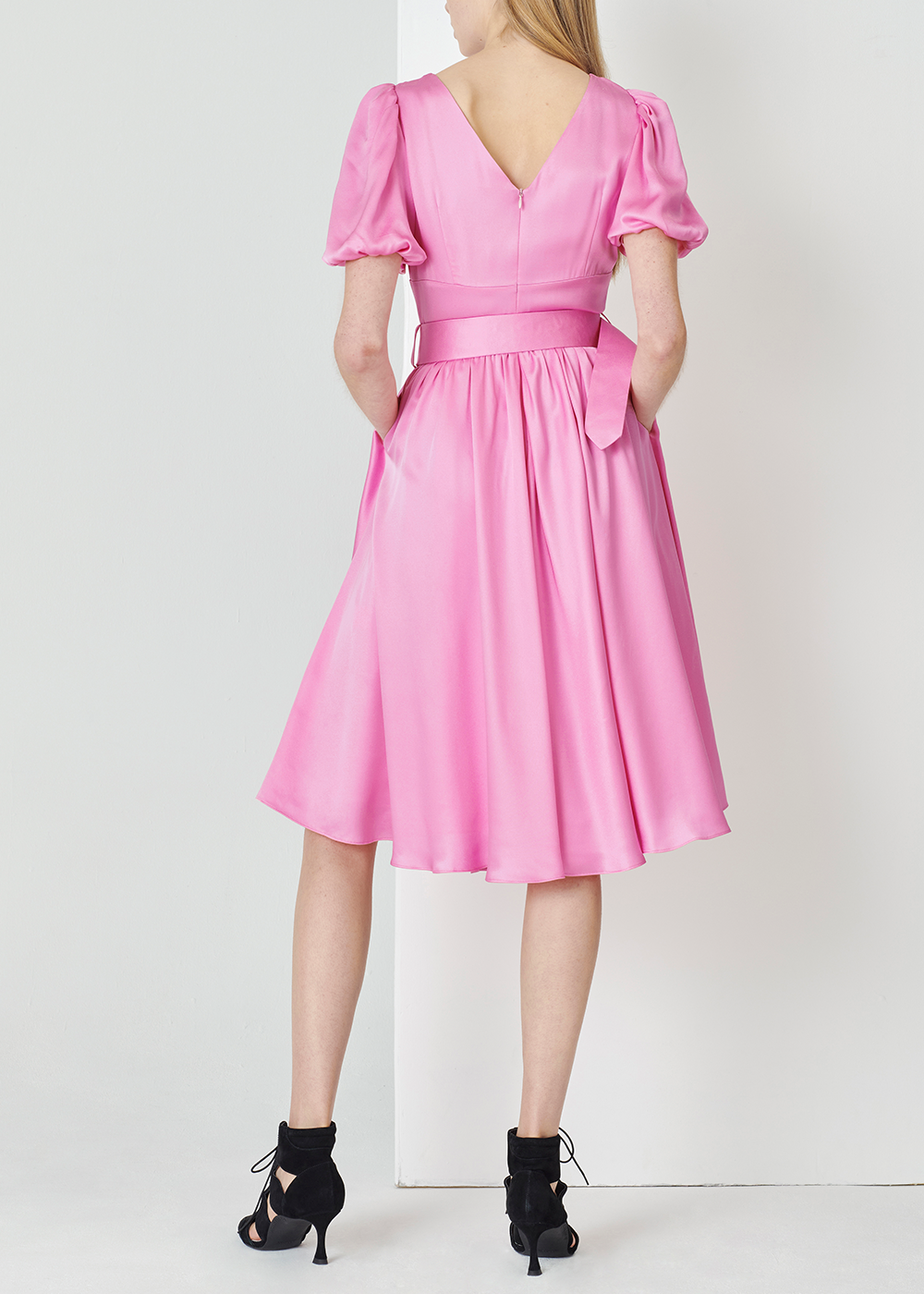 SALAZIA Peach Pink Viscose Dresses