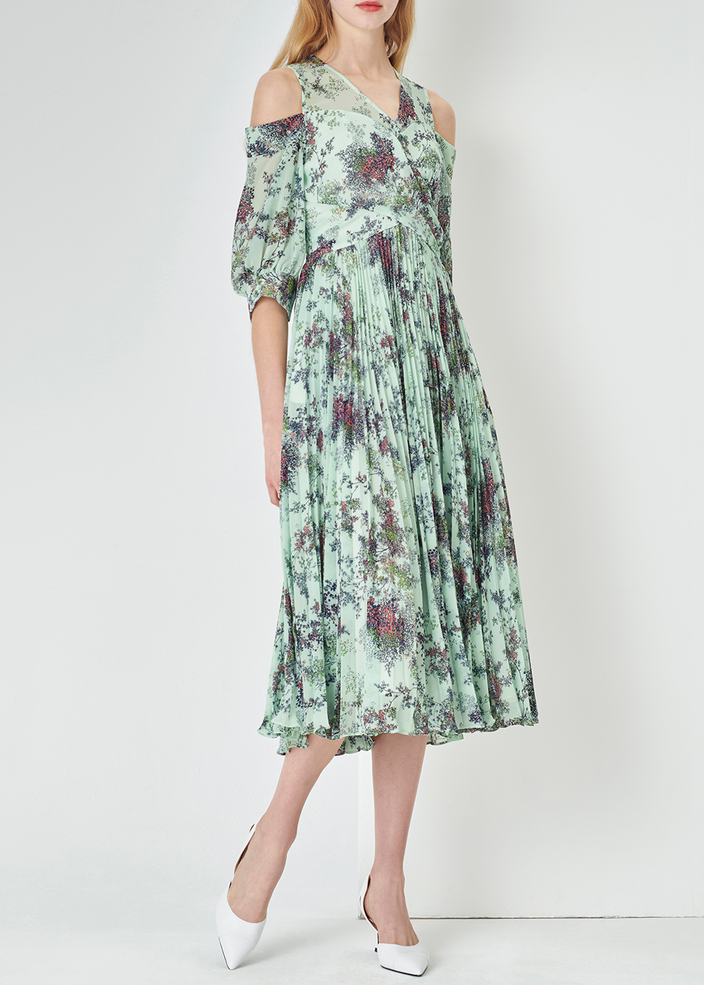 SALAZIA Light Green Summer Jungle Dresses