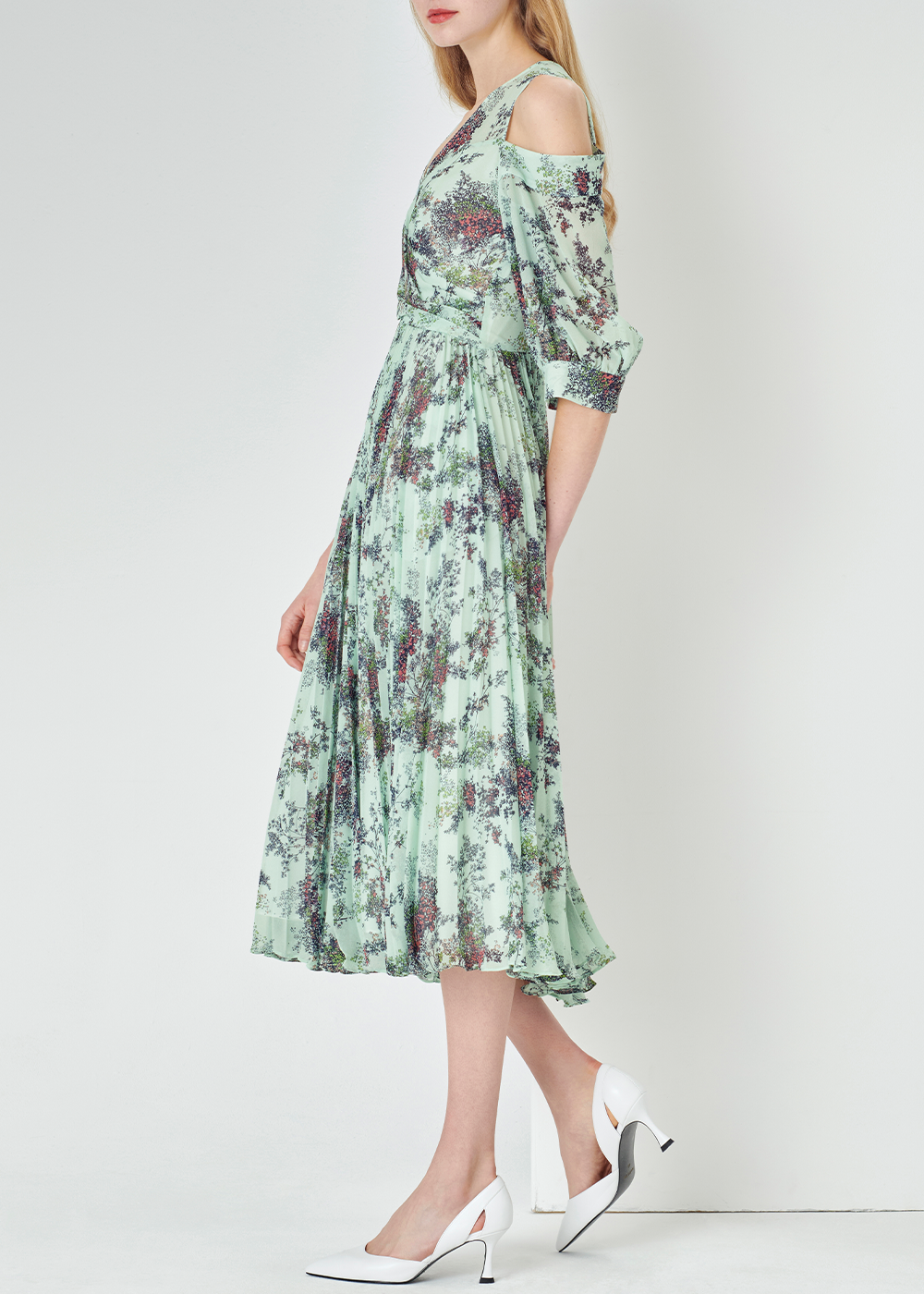 SALAZIA Light Green Summer Jungle Dresses