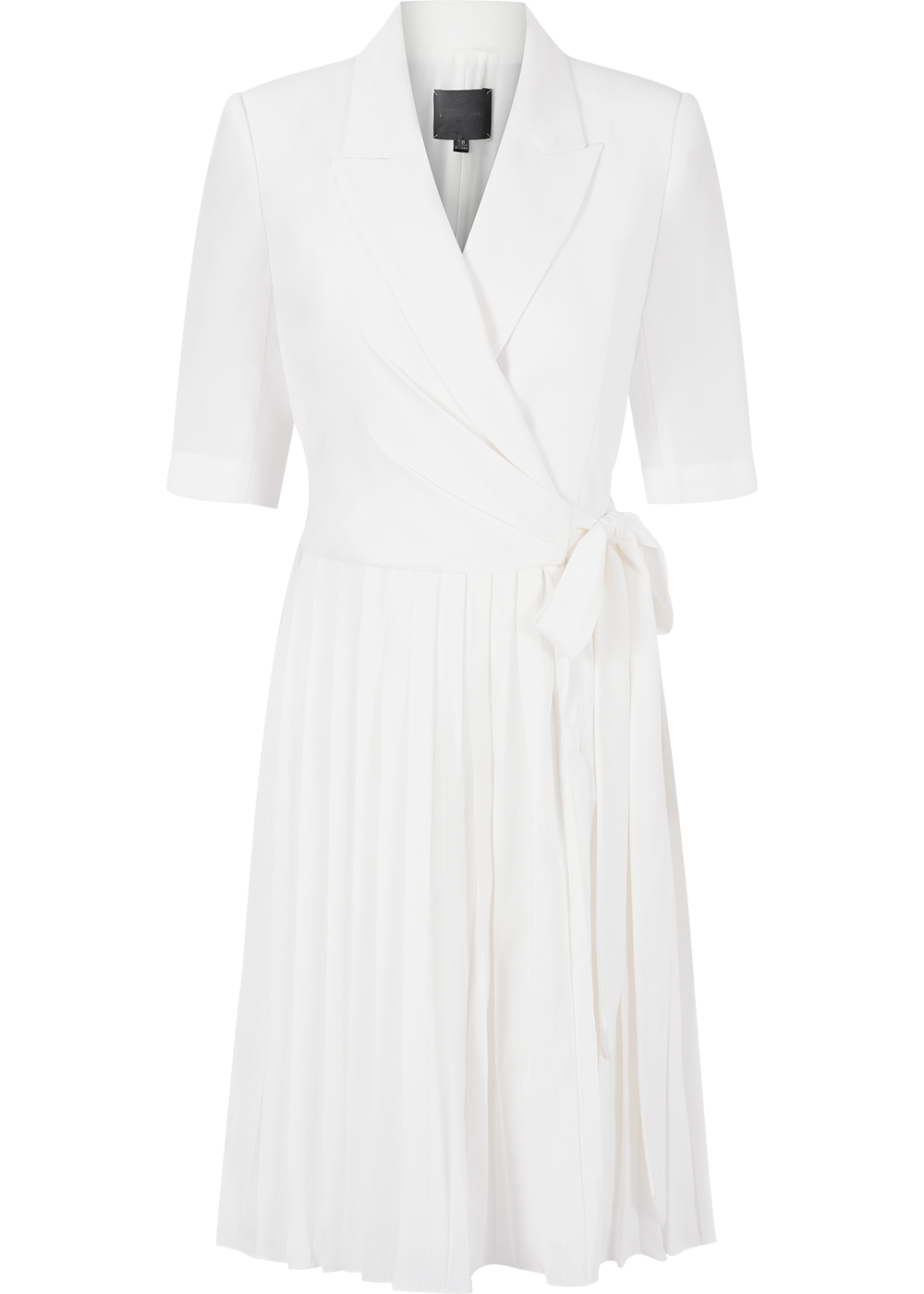 SALAZIA White Acetate Blend Short-Sleeve Dresses