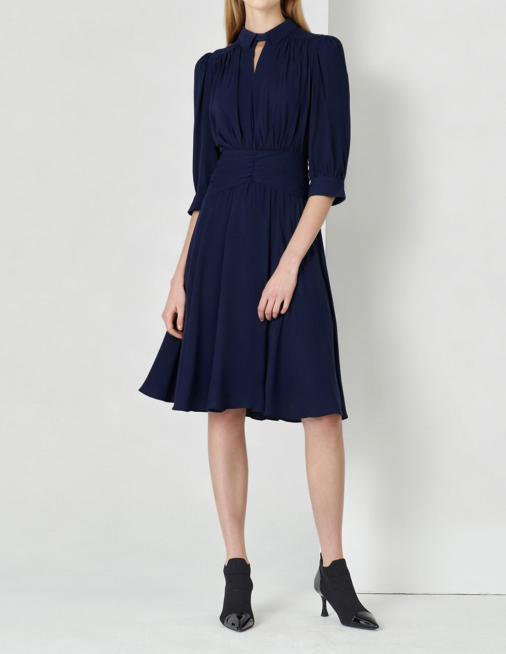 SALAZIA Lightweight Pleated Shirt Dresses
